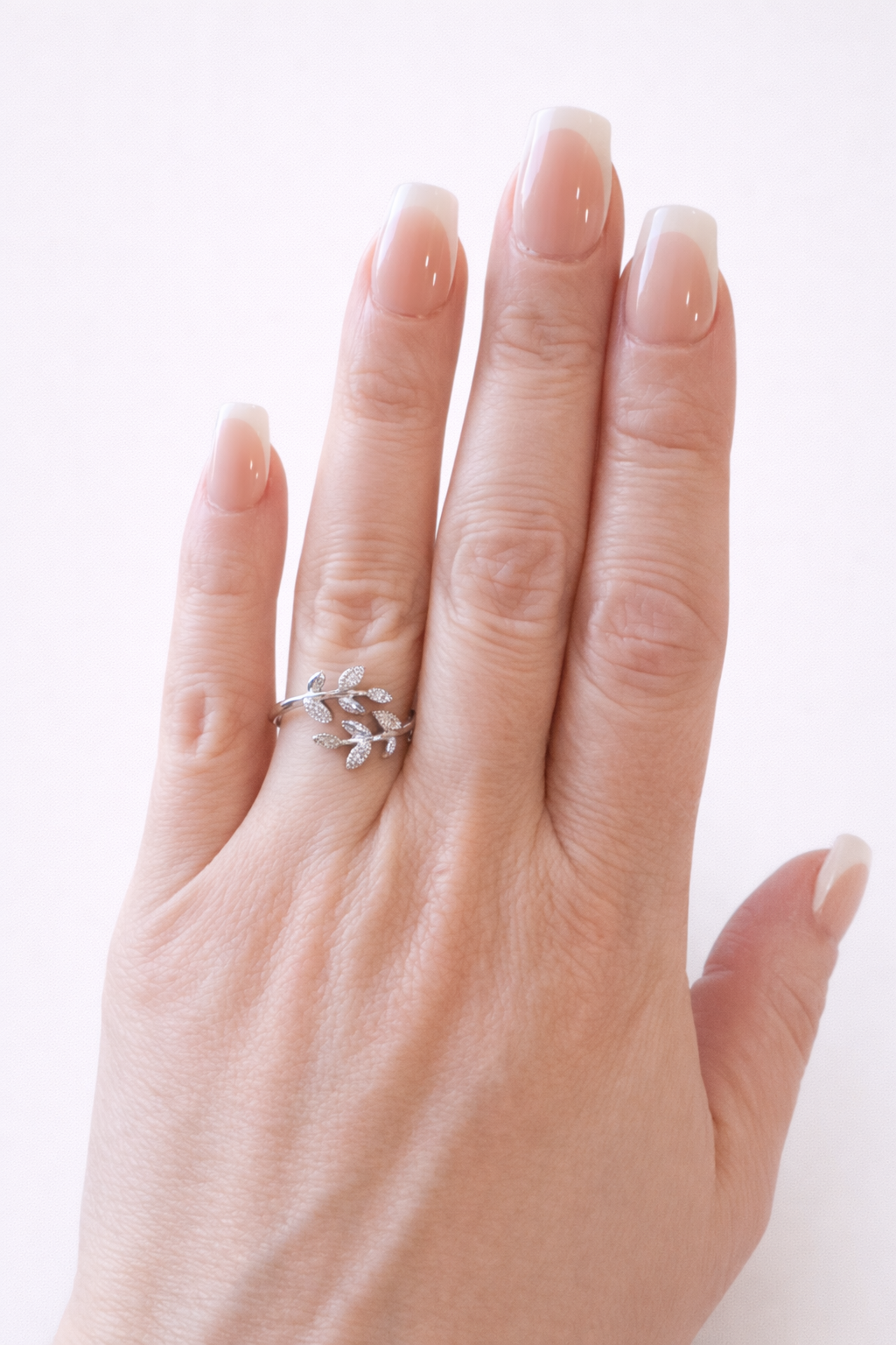Ivy Twist Adjustable Ring- Silver