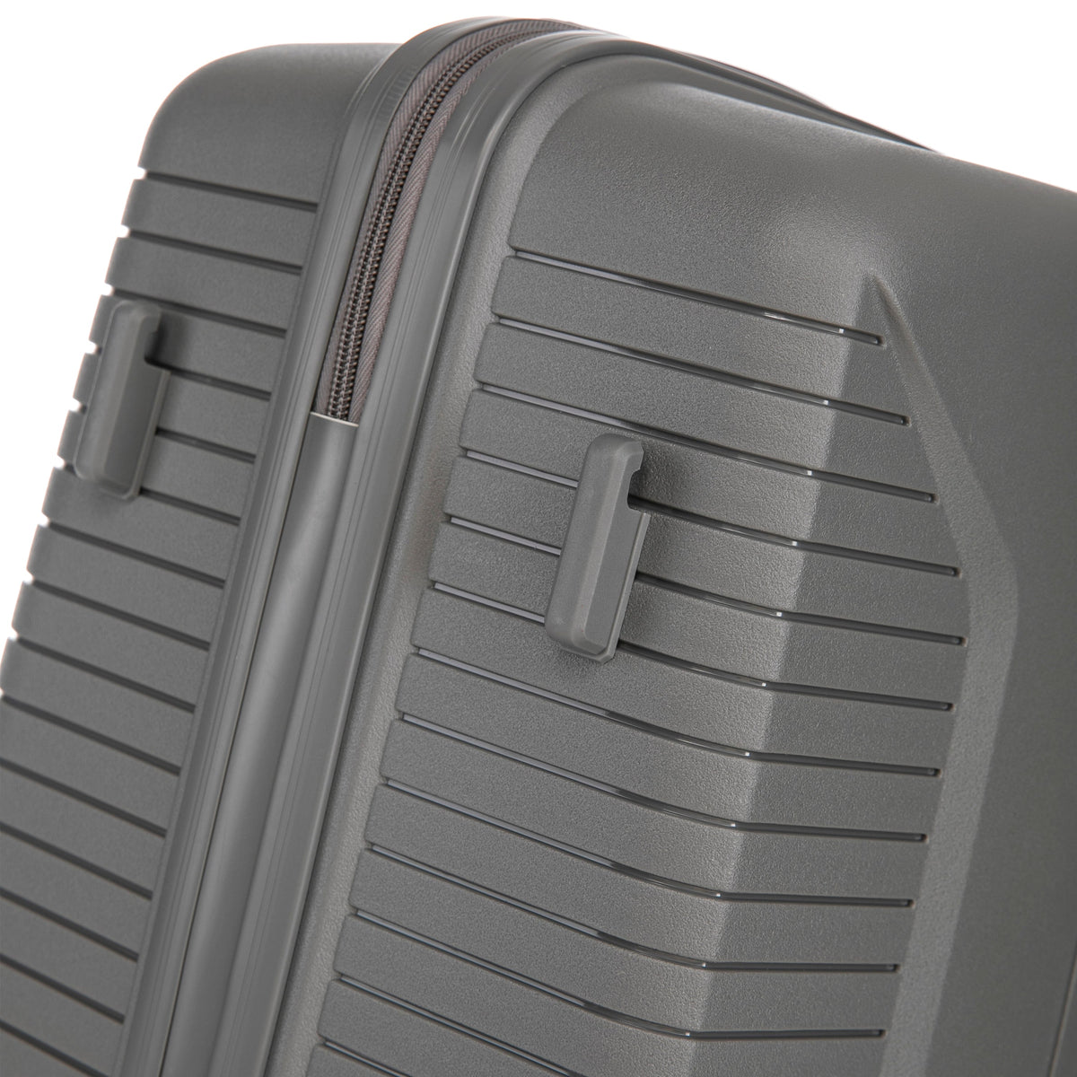 3-Piece PP Spinner Wheel Luggage Set 20'/24'/28' Silver Grey