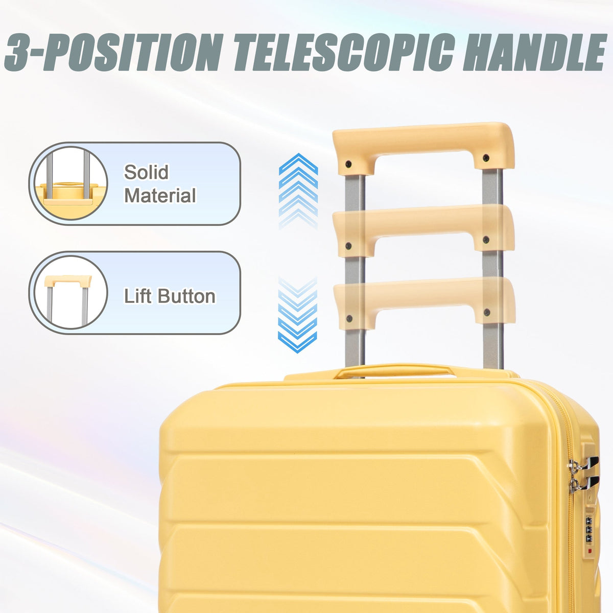 14'/20' 2-Piece ABS Spinner Wheel Luggage Set with Combination Lock