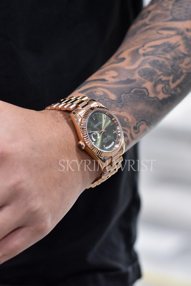Mod Day-Date Rose Gold Green