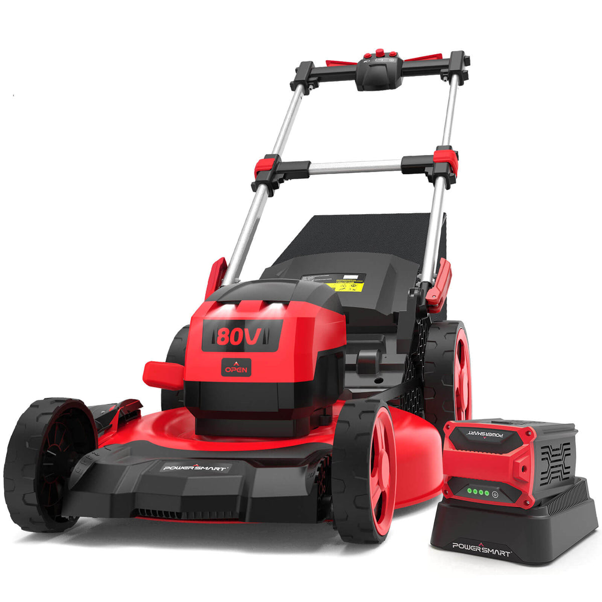 80V 21" Cordless Self-propelled Lawn Mower w/ 6Ah Battery & Charger PS76821SRB