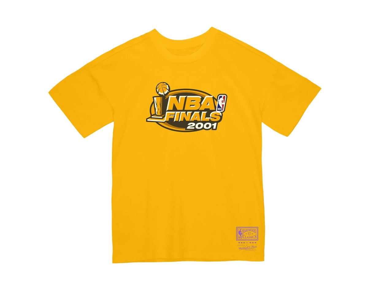 Mitchell & Ness Los Angeles Lakers QS 2001 Finals Men T-Shirt Yellow