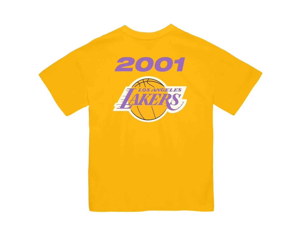 Mitchell & Ness Los Angeles Lakers QS 2001 Finals Men T-Shirt Yellow