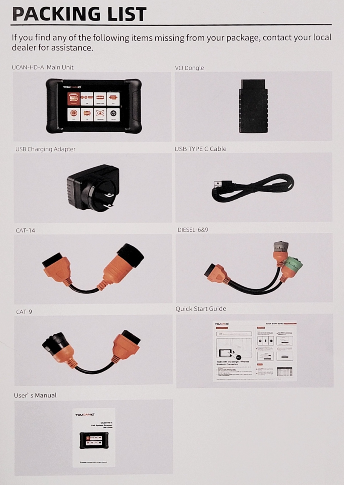 YOUCANIC UCAN-HD-A Heavy-Duty Diesel Truck Scanner – Full-System