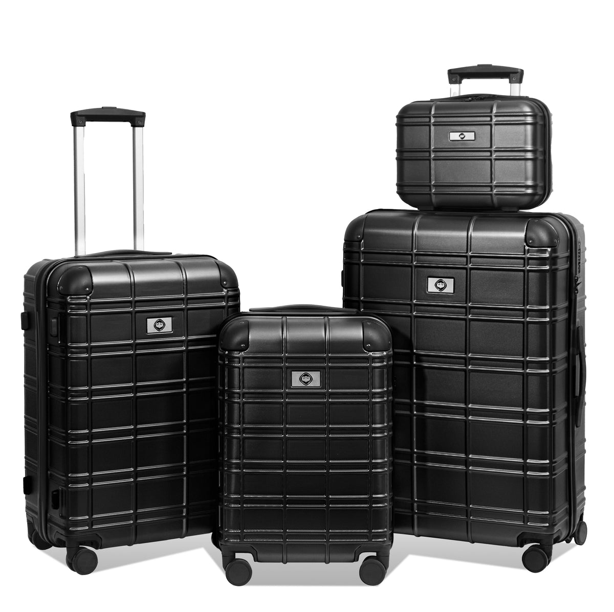 Luggage Sets ABS+PC Hardshell 4pcs Lightweight Durable Suitcases