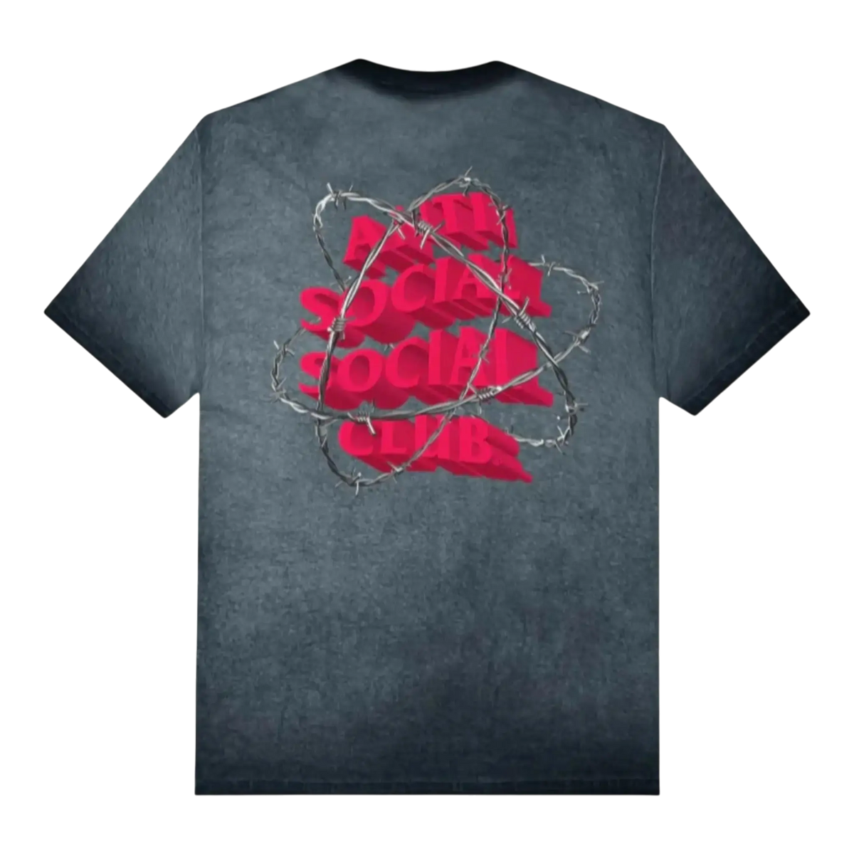Anti Social Social Club New & Gone Men T-Shirt Black Mineral Wash
