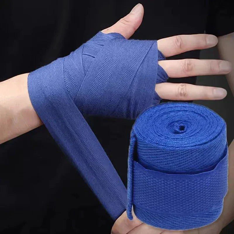 2PCS 1.5/2/3/5M Boxing Training Bandages Cotton Sports Bandages Sanda Kick Boxing Mma Hand Gloves Wraps Belt Boxing Sports Strap