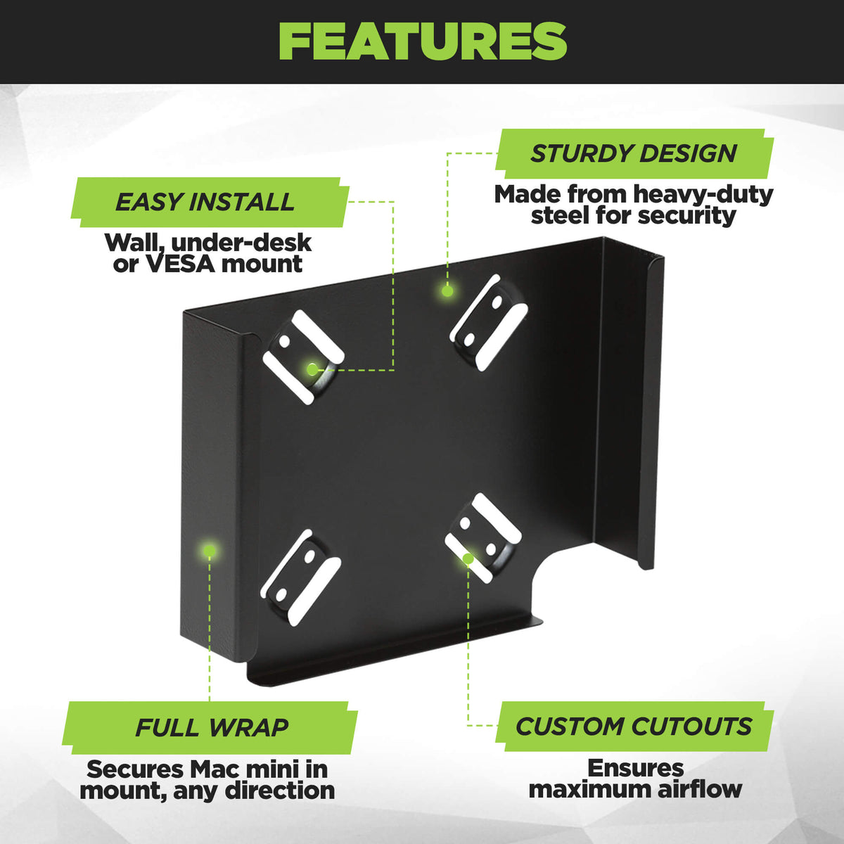 HIDEit MiniU | Apple Mac Mini Wall Mount