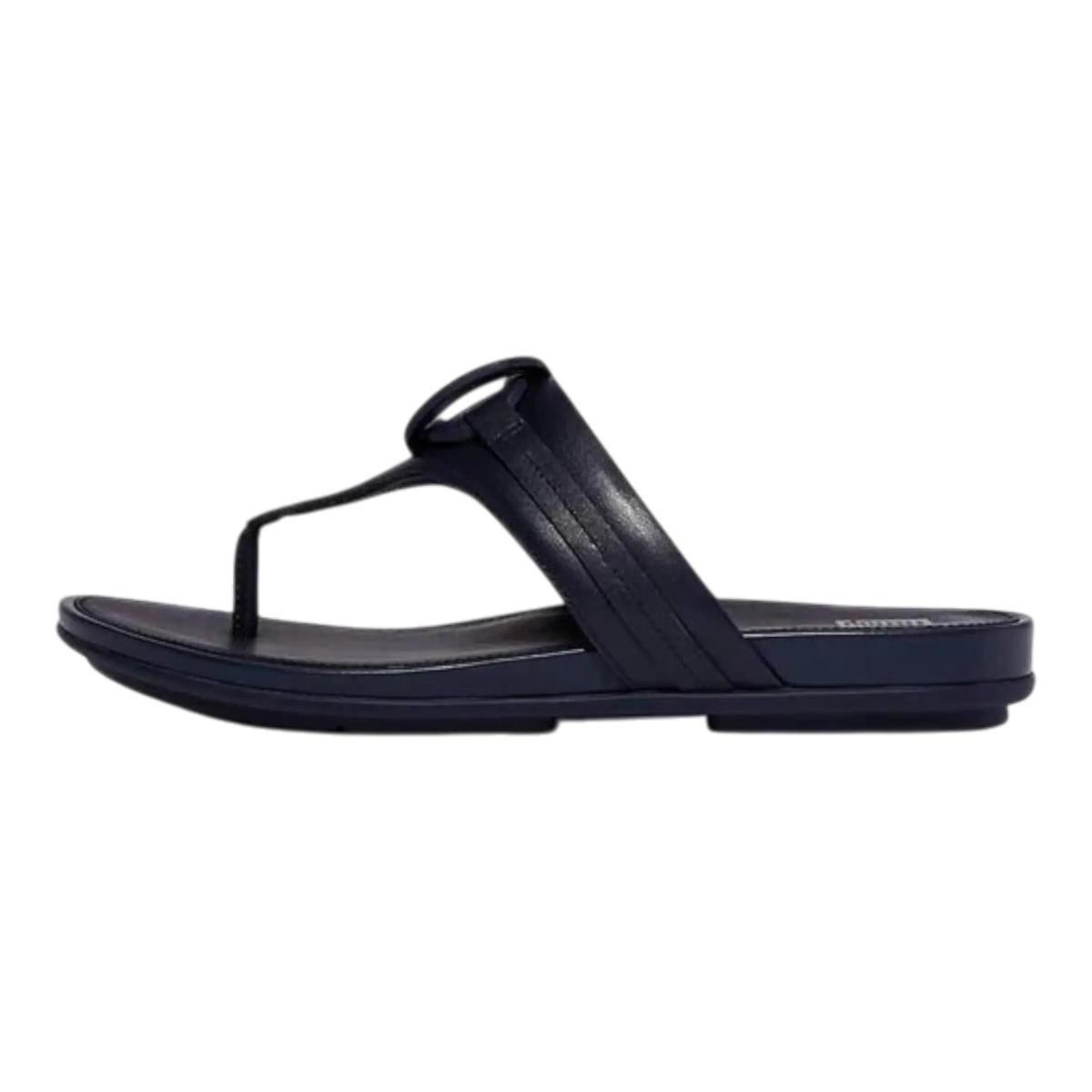 FitFlop Gracie Women Thong Sandals Navy Leather Toe-Post