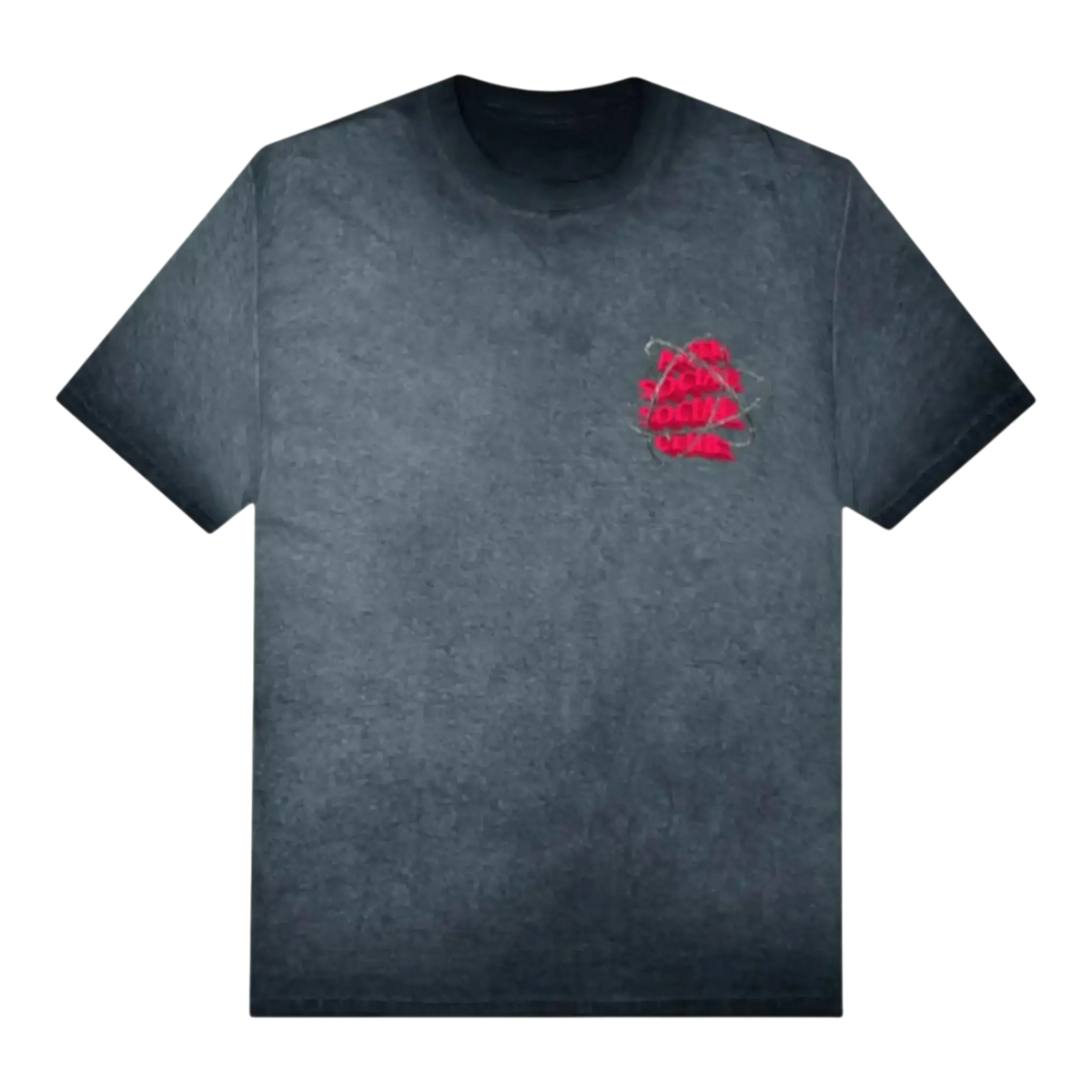 Anti Social Social Club New & Gone Men T-Shirt Black Mineral Wash