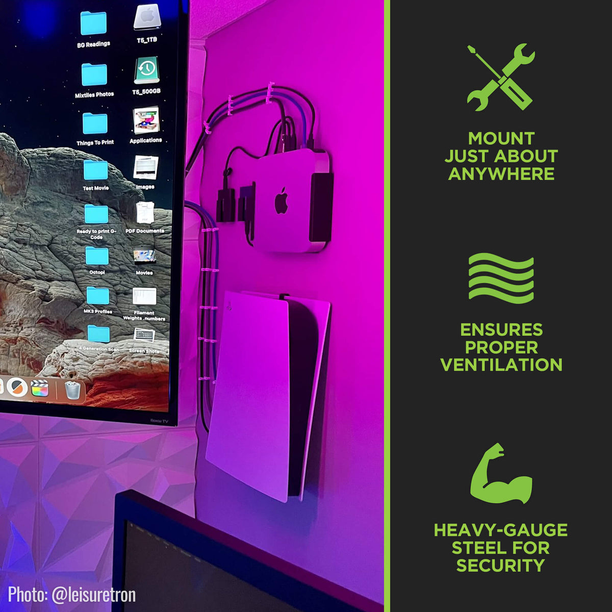 HIDEit MiniU | Apple Mac Mini Wall Mount