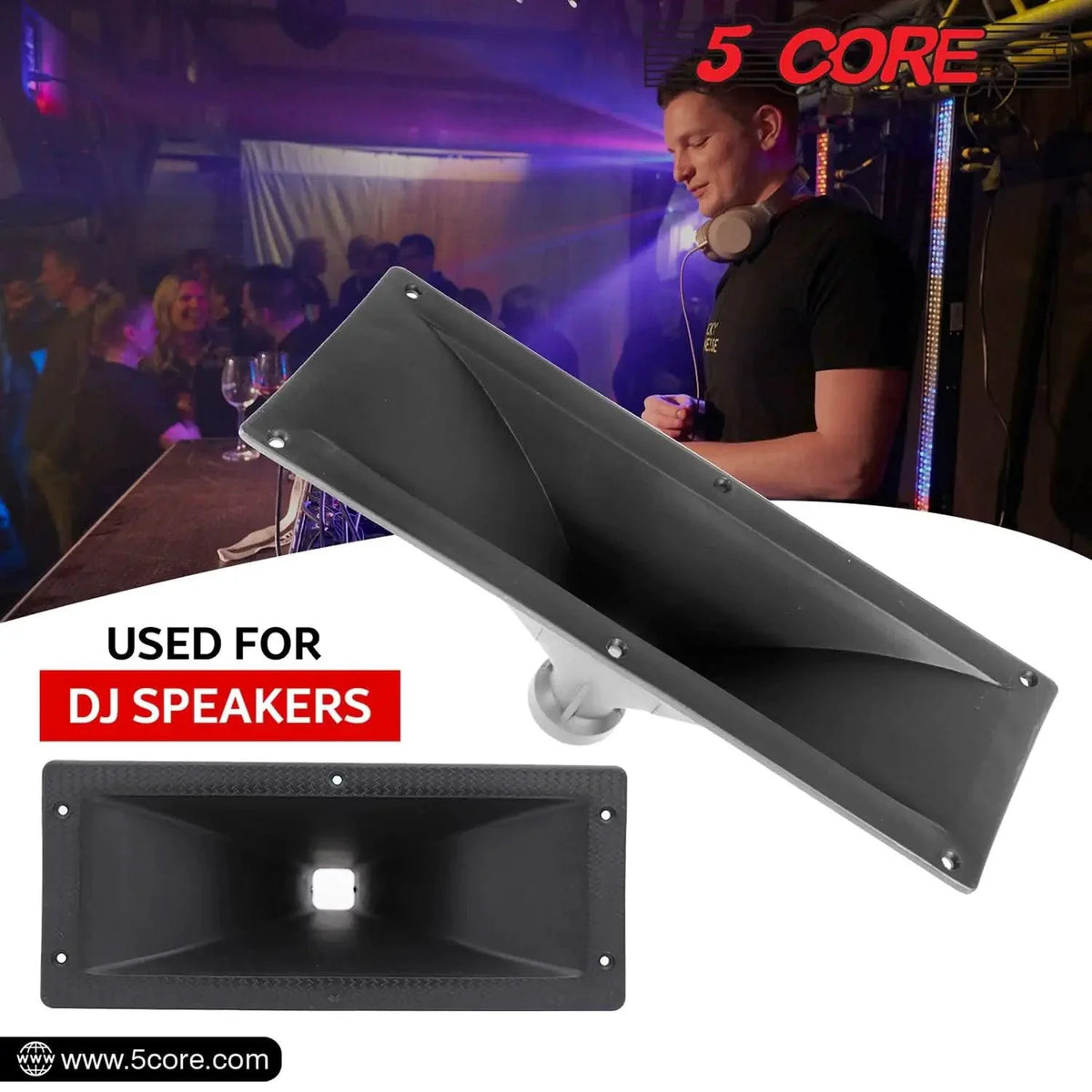 5Core Heavy Duty Horn Tweeter 4x10 Universal Fit