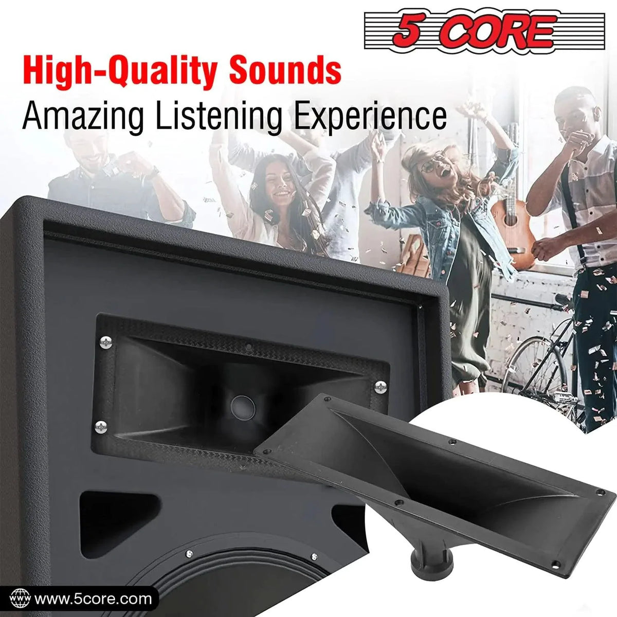 5Core Heavy Duty Horn Tweeter 4x10 Universal Fit