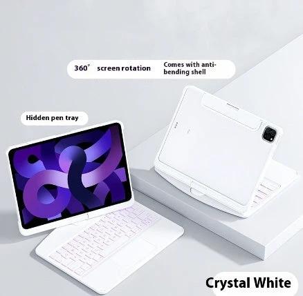 360 Swivel Keyboard Clear Case For IPad Smart Trackpad Bluetooth-compatible Keyboard Case Cover With Pen Slot