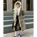 Women's Cozy Long Hooded Down Jacket