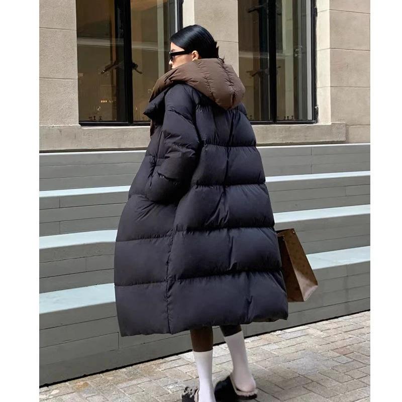 Women's Cozy Long Hooded Down Jacket