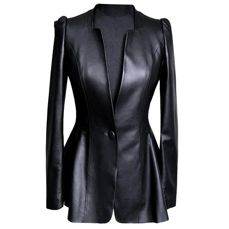 Short Women's Leather Jacket - Effortless Style