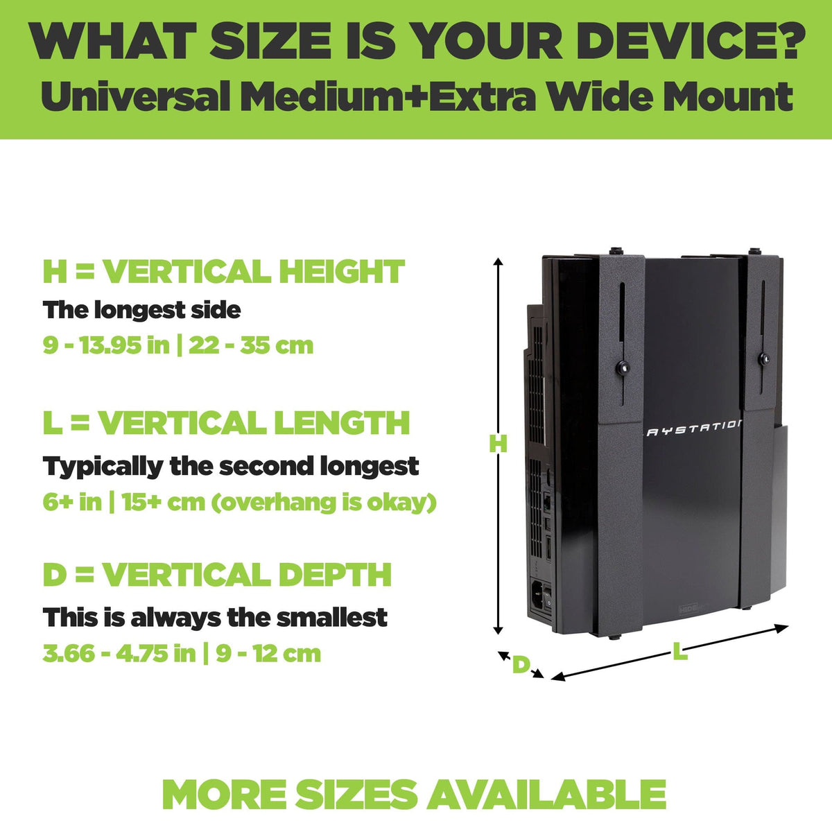 HIDEit Uni-MXW | Adjustable Medium Extra-Wide Component Mount
