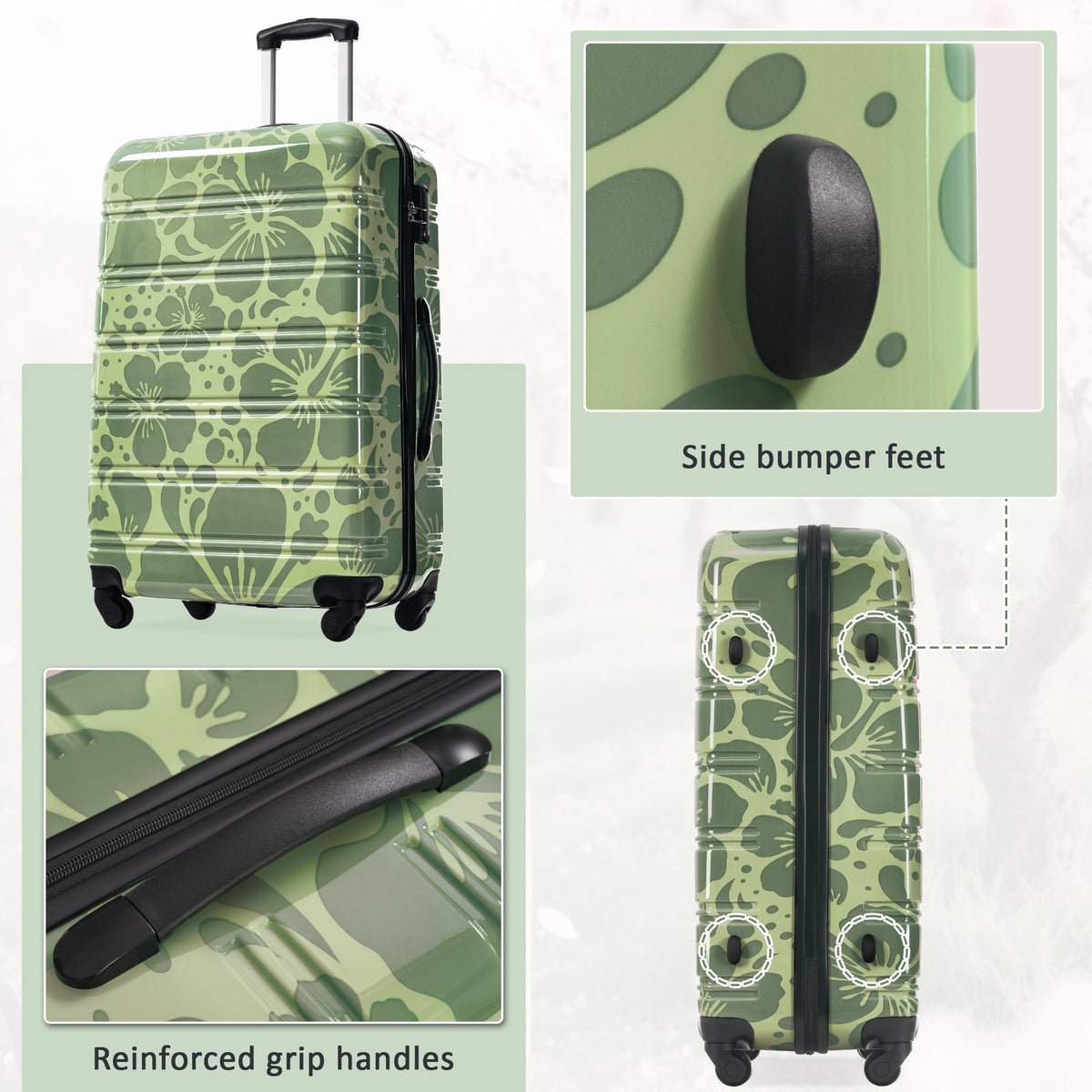3-Piece Hard Shell Luggage Set – 20" 24" 28" by GigaTech