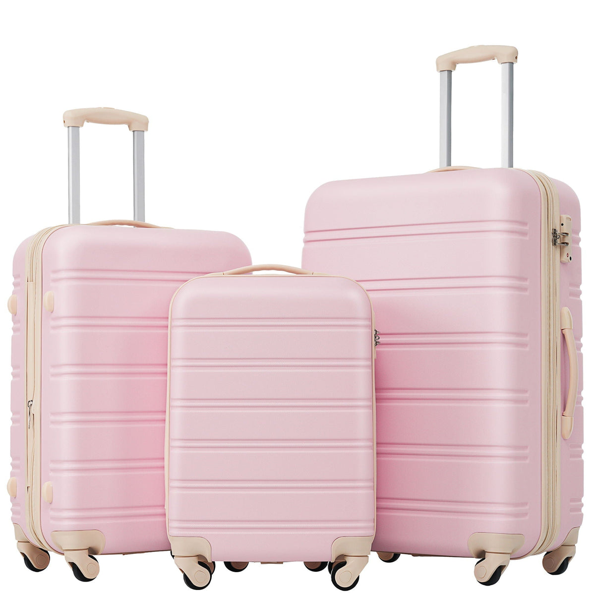3 Piece Luggage Set Hardside Spinner Suitcase with TSA Lock