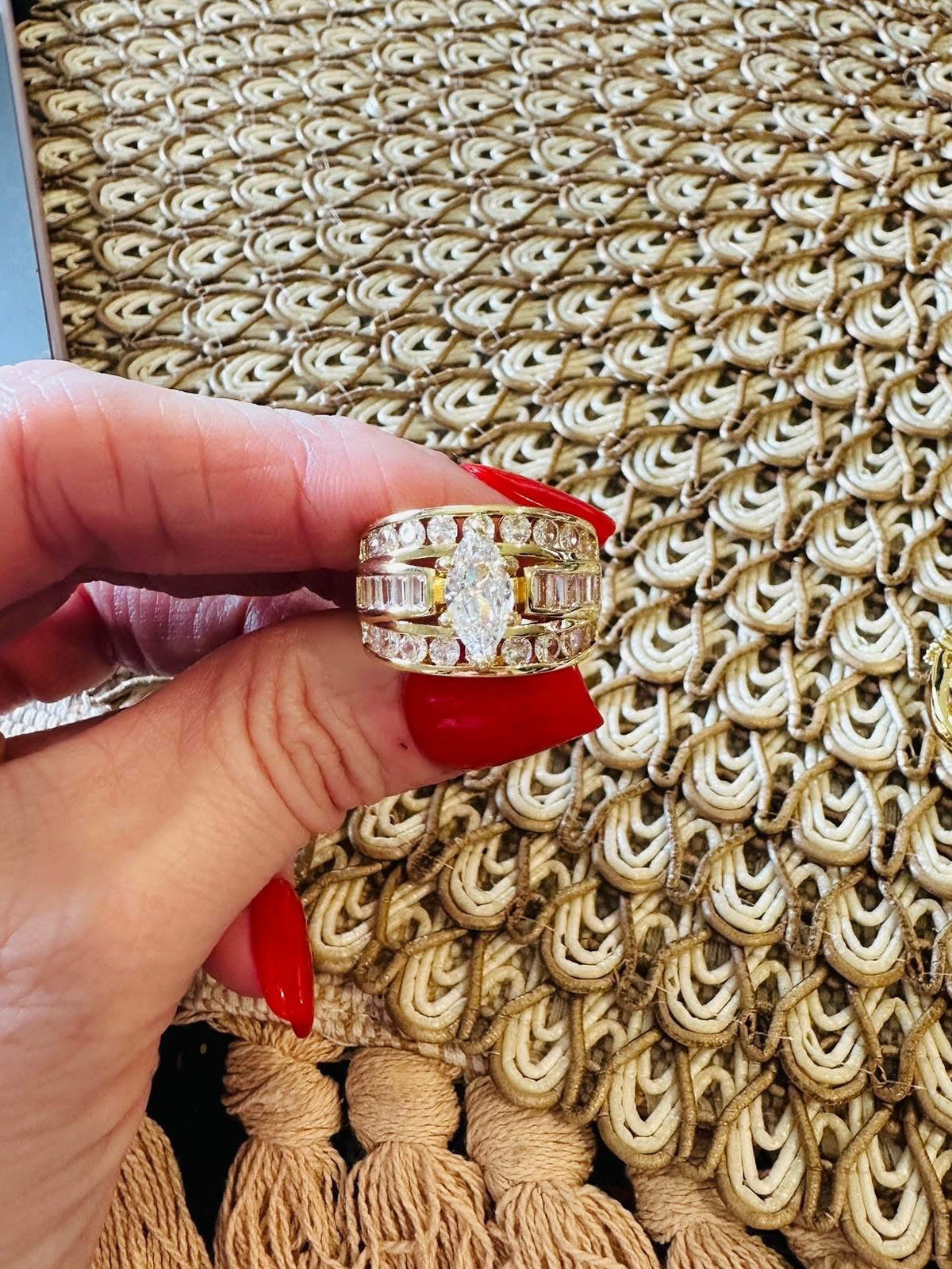 Victoria Marquise Cut Stacked Ring-Gold