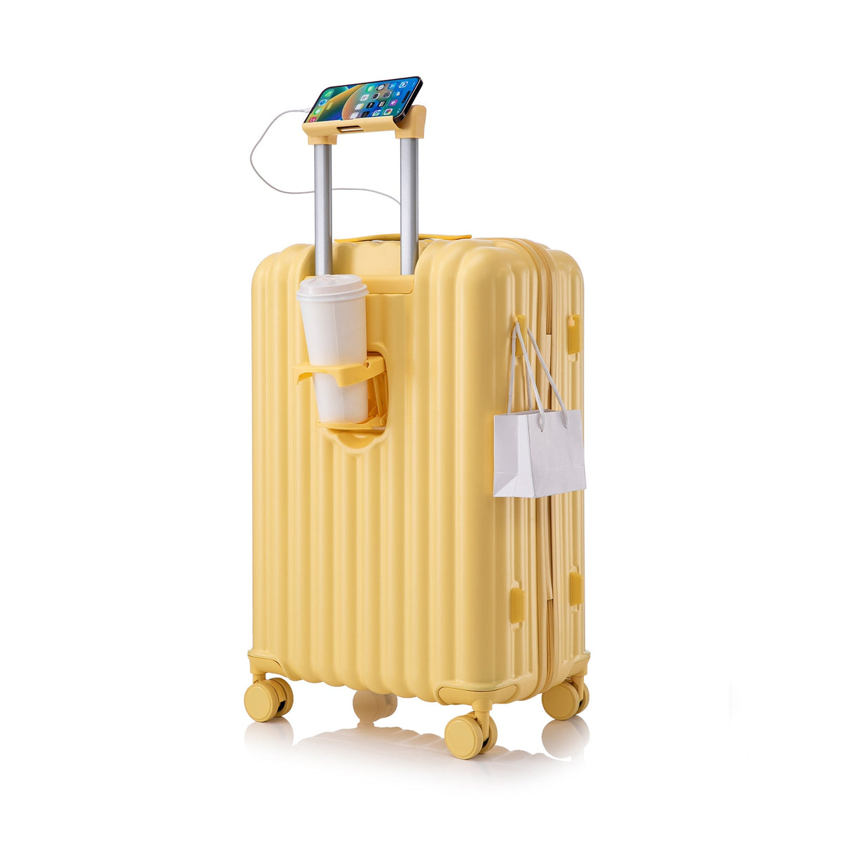 20'/24'/28' ABS Spinner Wheel Luggage Set with USB Port & Cup Holder