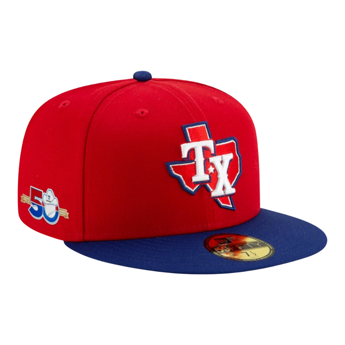 New Era 59Fifty Texas Rangers 50th Anniversary Alternate 3 Fitted Hat Red/Royal