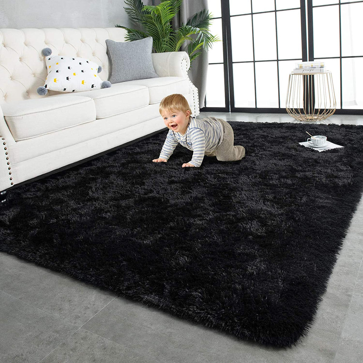 Luxurious Plush Carpets: Ultra-Soft Modern Area Rugs for Stylish Living Rooms, Playful Children's Bedrooms, and Chic Home Decor