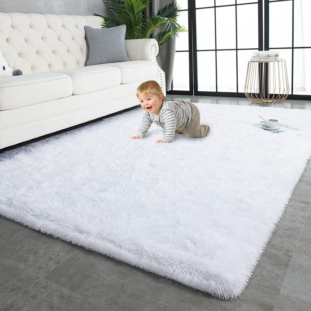 Luxurious Plush Carpets: Ultra-Soft Modern Area Rugs for Stylish Living Rooms, Playful Children's Bedrooms, and Chic Home Decor