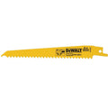 DEWALT DW4802 Wood Cutting 6" 6 TPI Taper Back Bi-Metal Reciprocating Saw Blade (5 Pk)