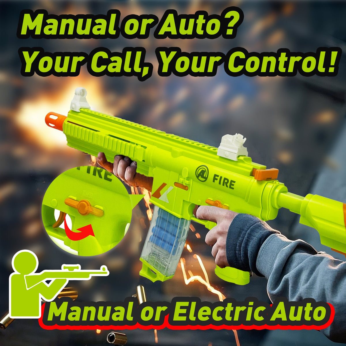 Automatic 416 Toy Gun, Electric Suction Darts Toy Gun, H416 Toy Gun, two shooting modes, for adults, teenagers, holiday gifts, birthday gifts, Halloween and Christmas gifts.