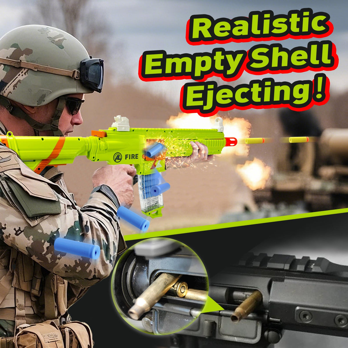 Automatic 416 Toy Gun, Electric Suction Darts Toy Gun, H416 Toy Gun, two shooting modes, for adults, teenagers, holiday gifts, birthday gifts, Halloween and Christmas gifts.