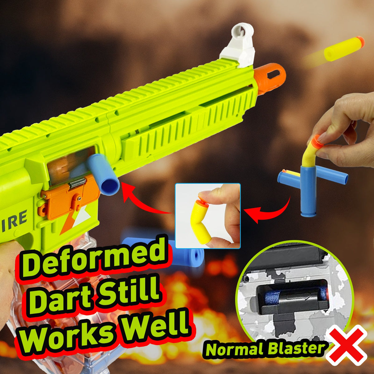 Semi-Automatic Toy Gun with Rechargeable Battery, 22-Round Magazine, and Shell Ejection Feature