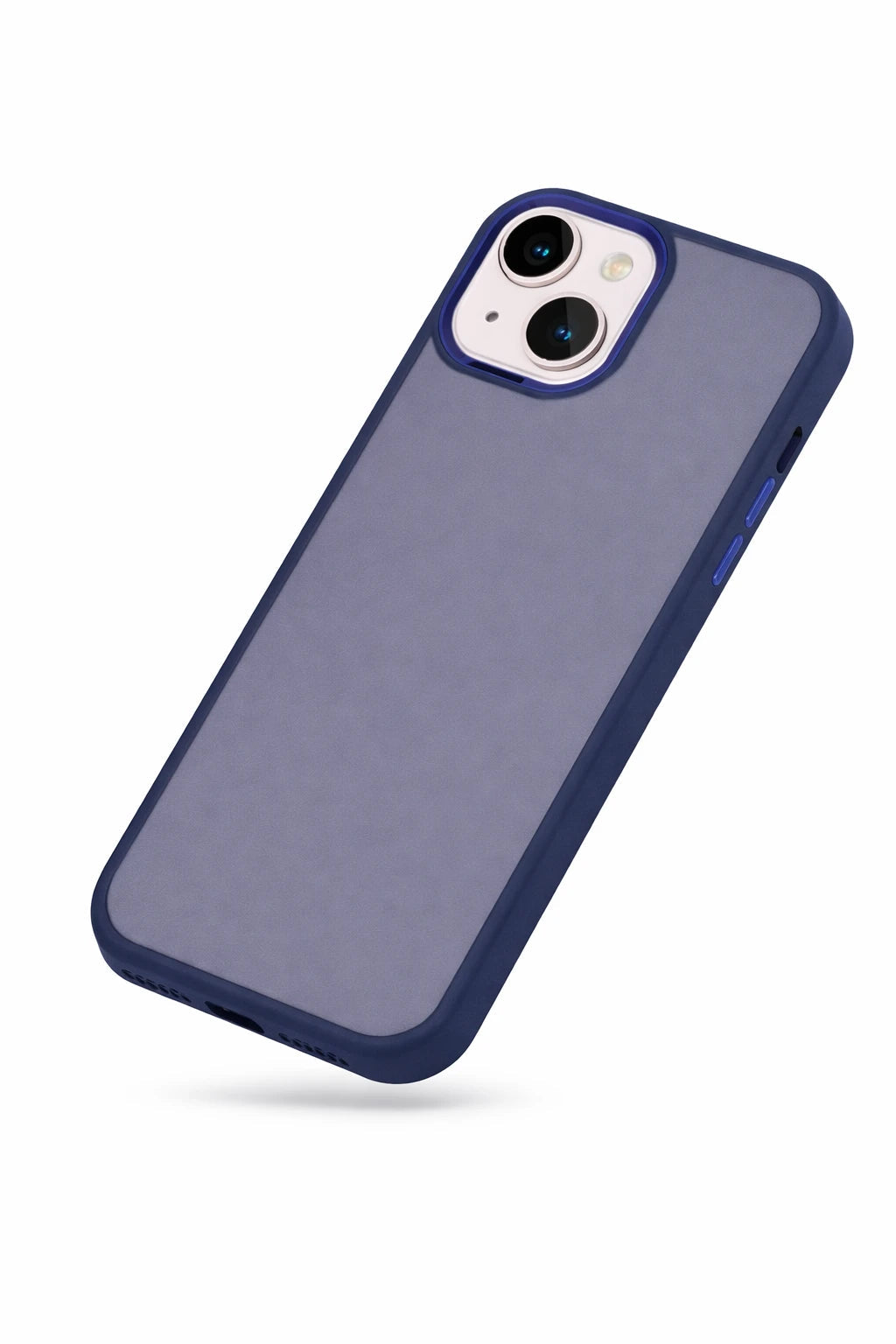 For iPhone 14 Pro case Matt Bumper TPC Case - Blue
