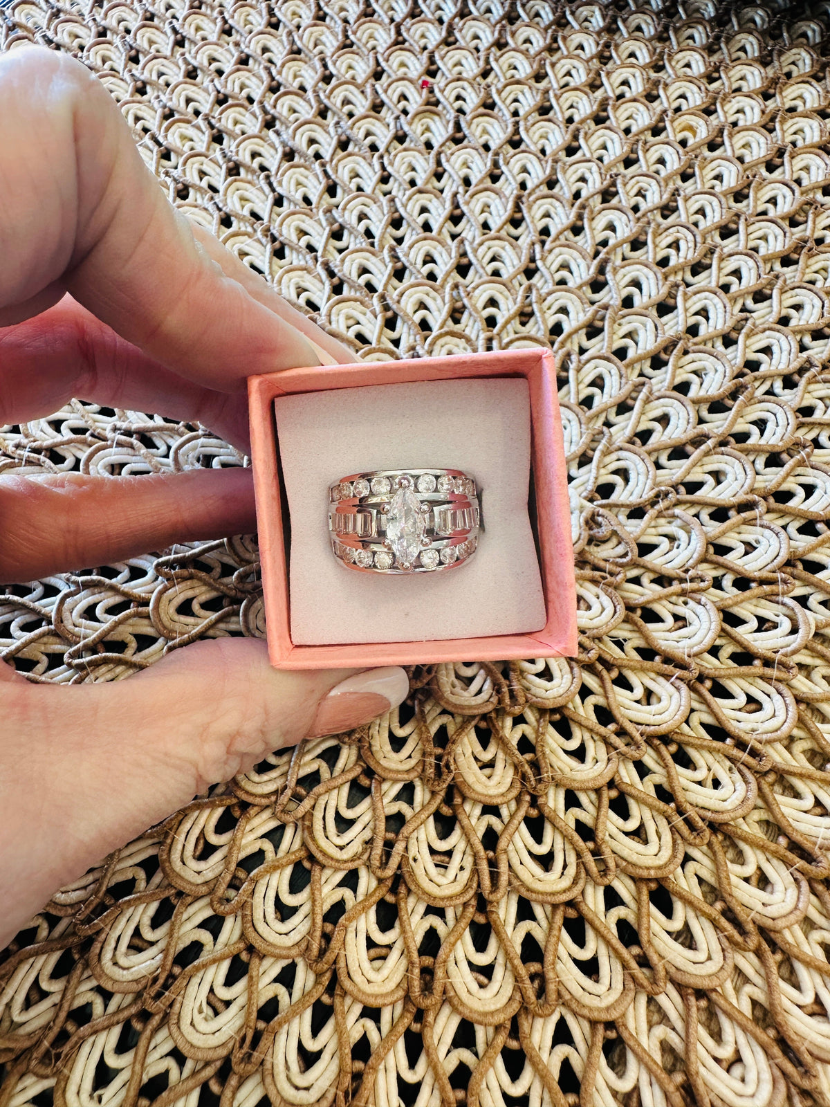 Victoria Marquise Cut Stacked Ring-Silver