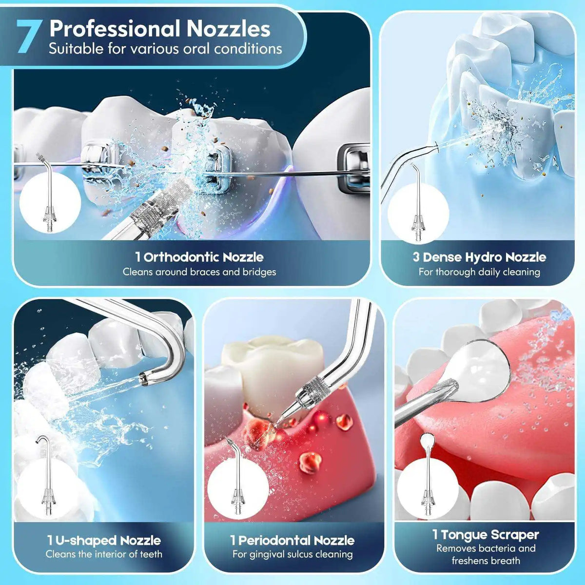 Us Warehouse Products Portable Oral Irrigator Water Flosser Teeth Cleaning Dental Water Flosser Oral Irrigator