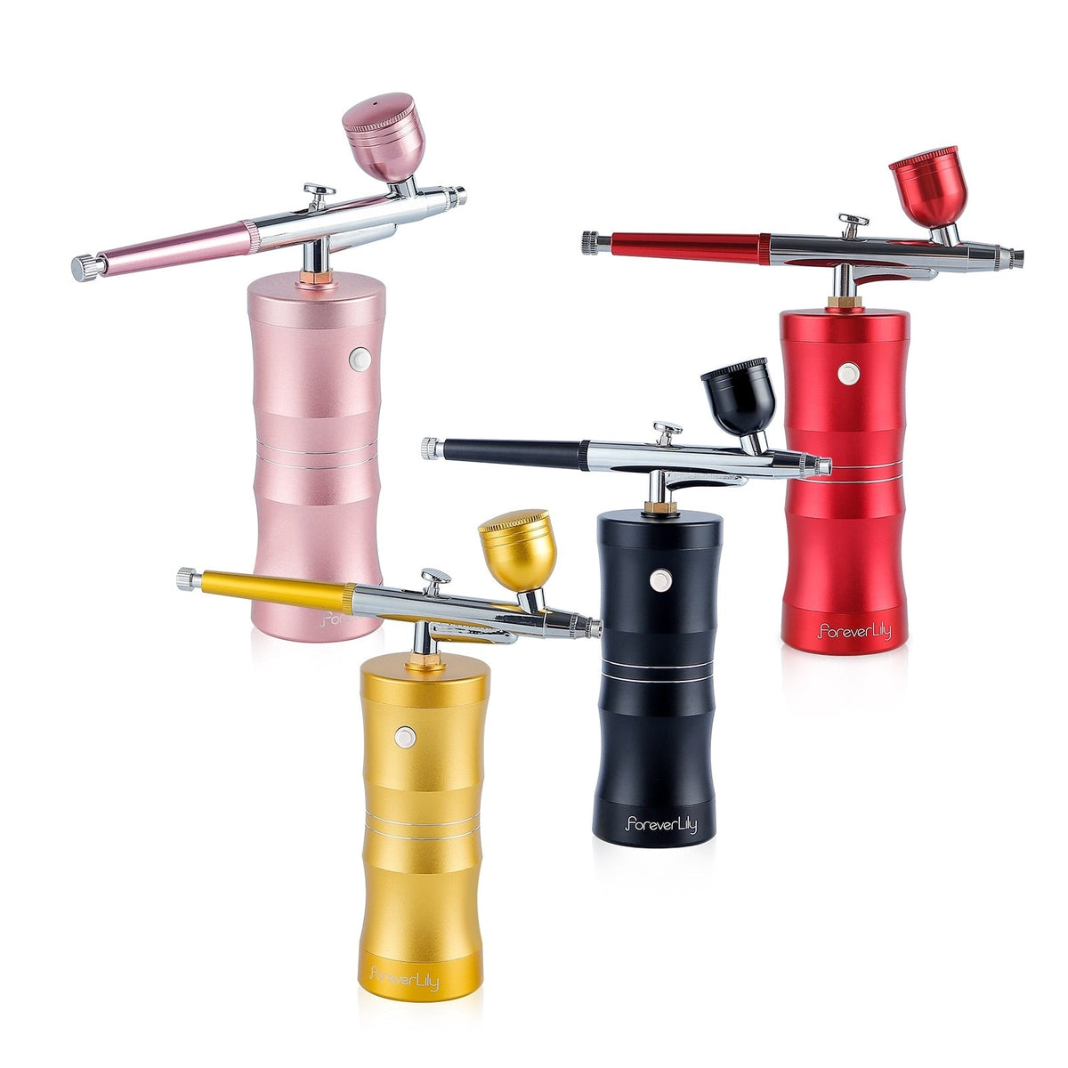 Foreverlily Mini Air Compressor Kit Air-Brush Paint Spray Gun Airbrush For Nail Art Tattoo Craft Cake Face Nano Fog Mist Sprayer