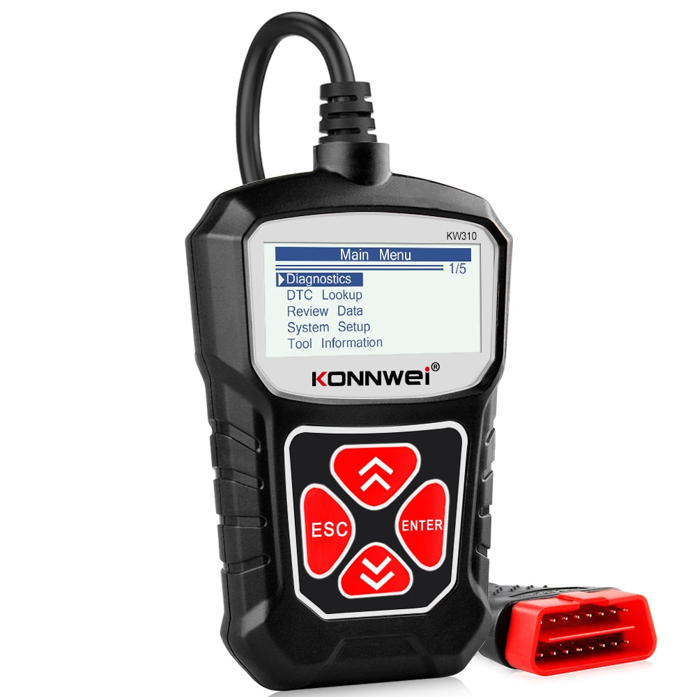 KW310 OBD2 Scanner - Professional Car Diagnostic Tool with Russian Language Support, Automotive Scanner, and Car Maintenance Toolkit