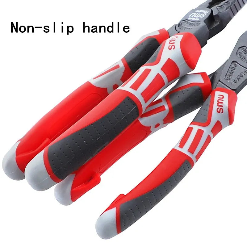 6''/7''/8”Multifunctional Wire Cutter German Electrician's Pliers Thickened Clamp Head Chrome Vanadium Steel Electrician Tools