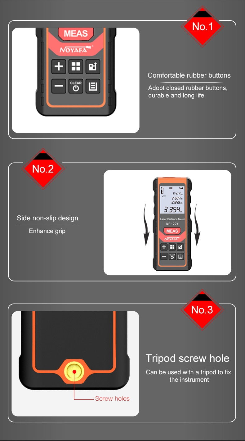 Laser Distance Meter: Precision Electronic Roulette and Digital Rangefinder for Accurate Measurements - Metro Laser Range Finder Measuring Tape Device Tool