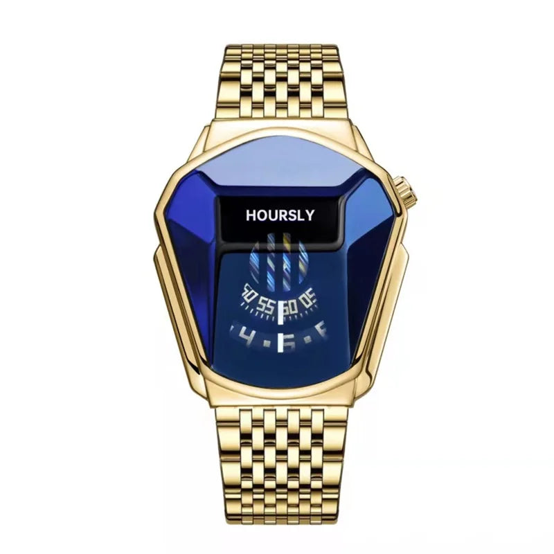 2025 Luxury HOURSLY Brand Trend Cool Men's Wrist Watch Stainless Steel Technology Fashion Quartz Watch For Men Relogio Masculino
