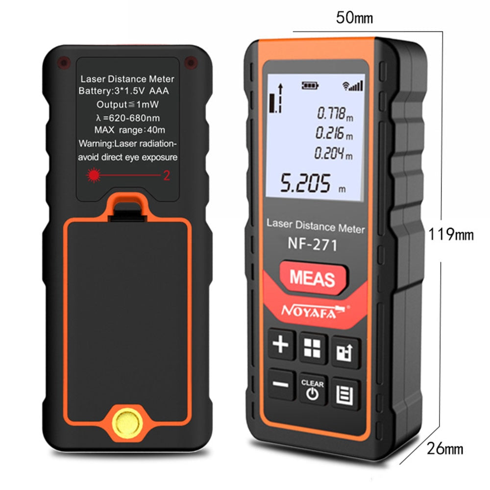 Laser Distance Meter: Precision Electronic Roulette and Digital Rangefinder for Accurate Measurements - Metro Laser Range Finder Measuring Tape Device Tool