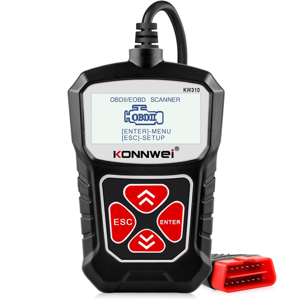 KW310 OBD2 Scanner - Professional Car Diagnostic Tool with Russian Language Support, Automotive Scanner, and Car Maintenance Toolkit