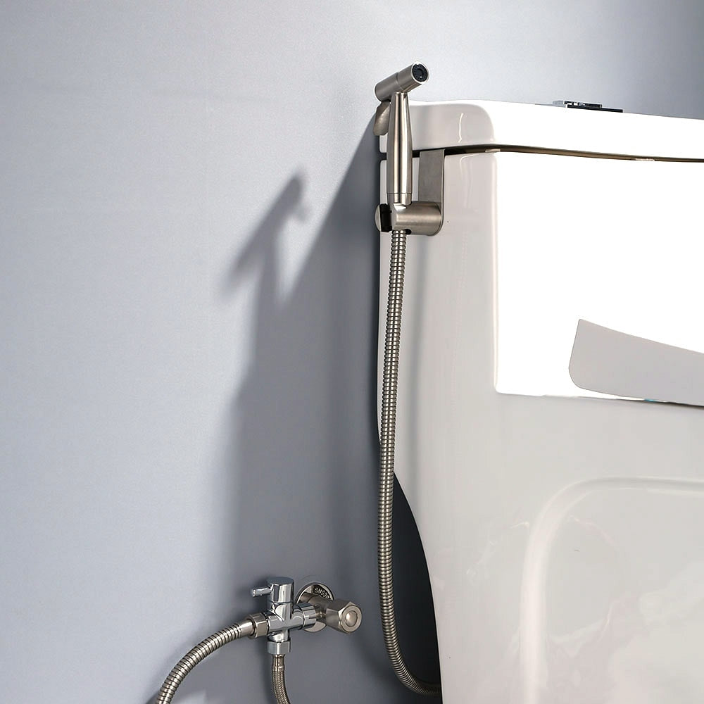 Stainless Steel Handheld Bidet Sprayer Set for Toilet - Bathroom Hand Bidet Faucet with Self-Cleaning Shower Head