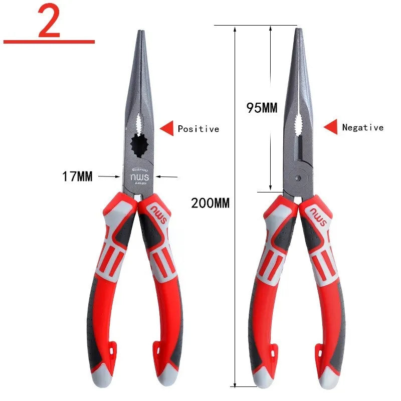 6''/7''/8”Multifunctional Wire Cutter German Electrician's Pliers Thickened Clamp Head Chrome Vanadium Steel Electrician Tools