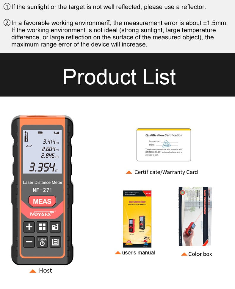 Laser Distance Meter: Precision Electronic Roulette and Digital Rangefinder for Accurate Measurements - Metro Laser Range Finder Measuring Tape Device Tool
