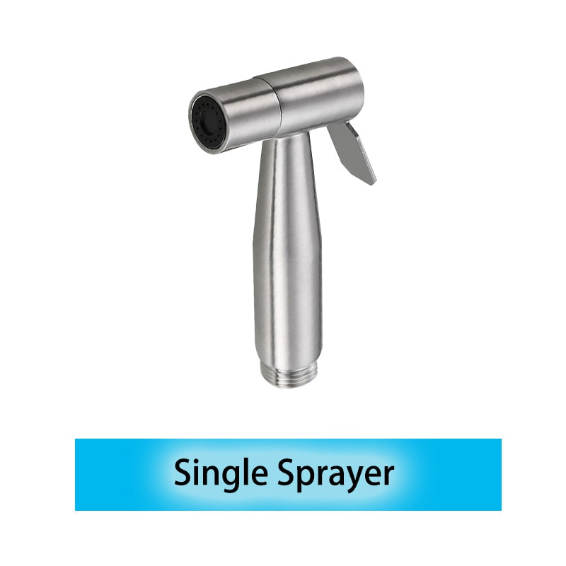 Stainless Steel Handheld Bidet Sprayer Set for Toilet - Bathroom Hand Bidet Faucet with Self-Cleaning Shower Head