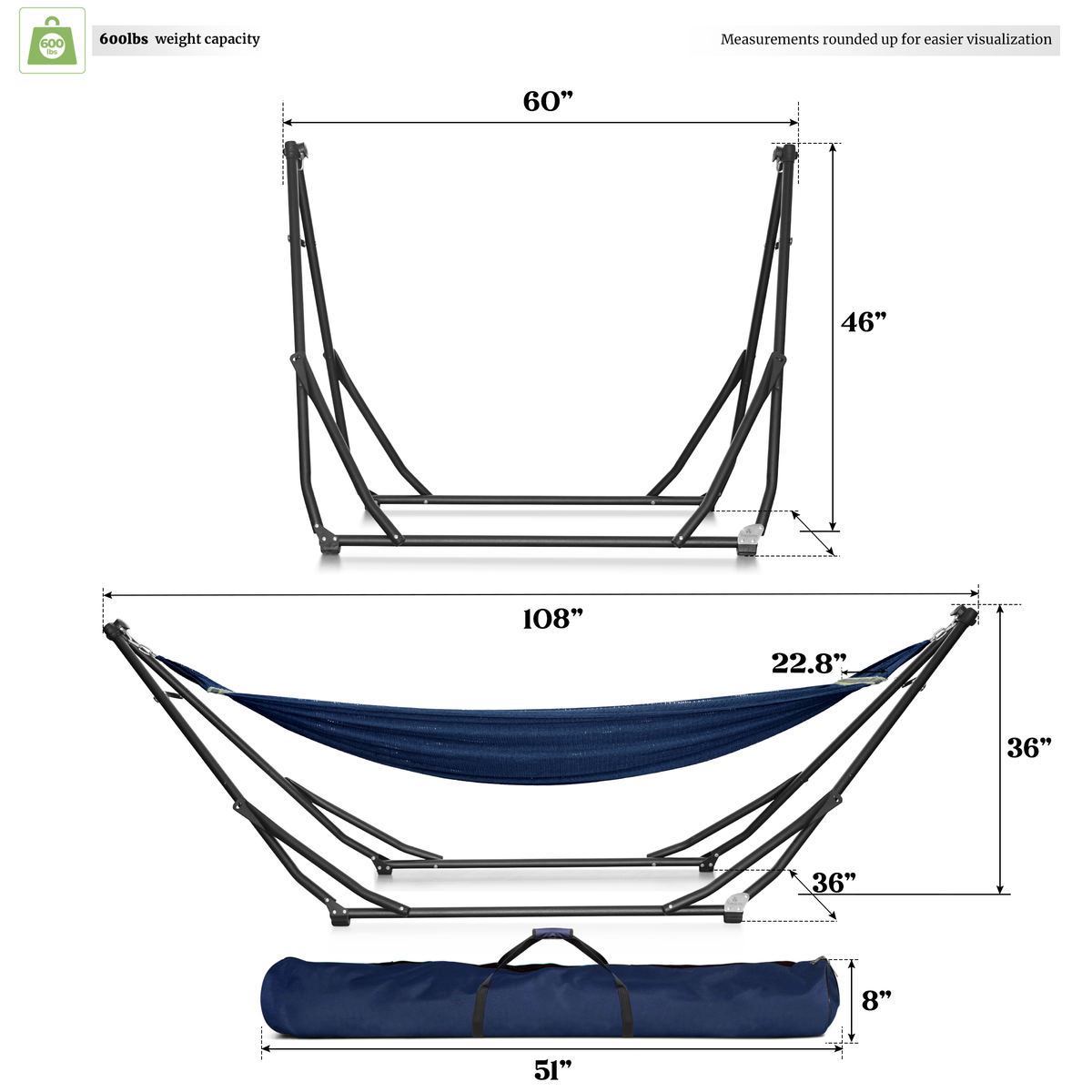 Tranquillo UniGen Transforming Hammock Stand for Ultimate Relaxation