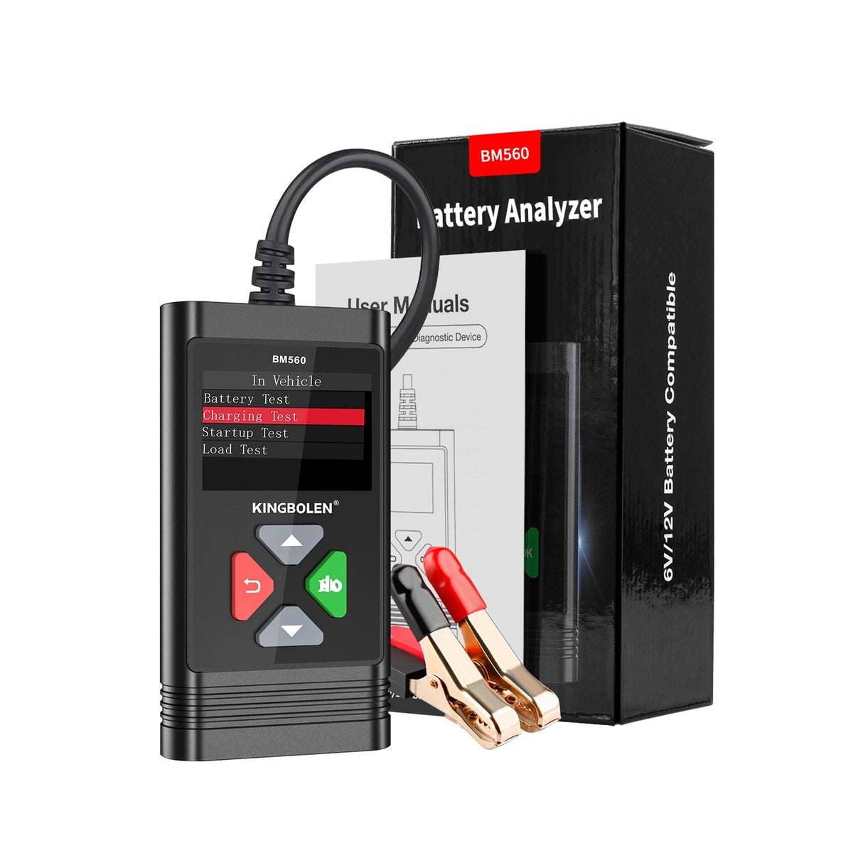 Kingbolen BM560 Car Battery Tester 6V 12V BM580 Battery Analyzer Cranking Test Charging Test Load Test BM550 PK KW650