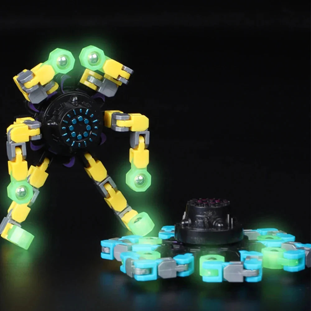 Deformable Fidget Spinner Chain Toy – Stress Relief Sensory Spinner for Kids & Adults